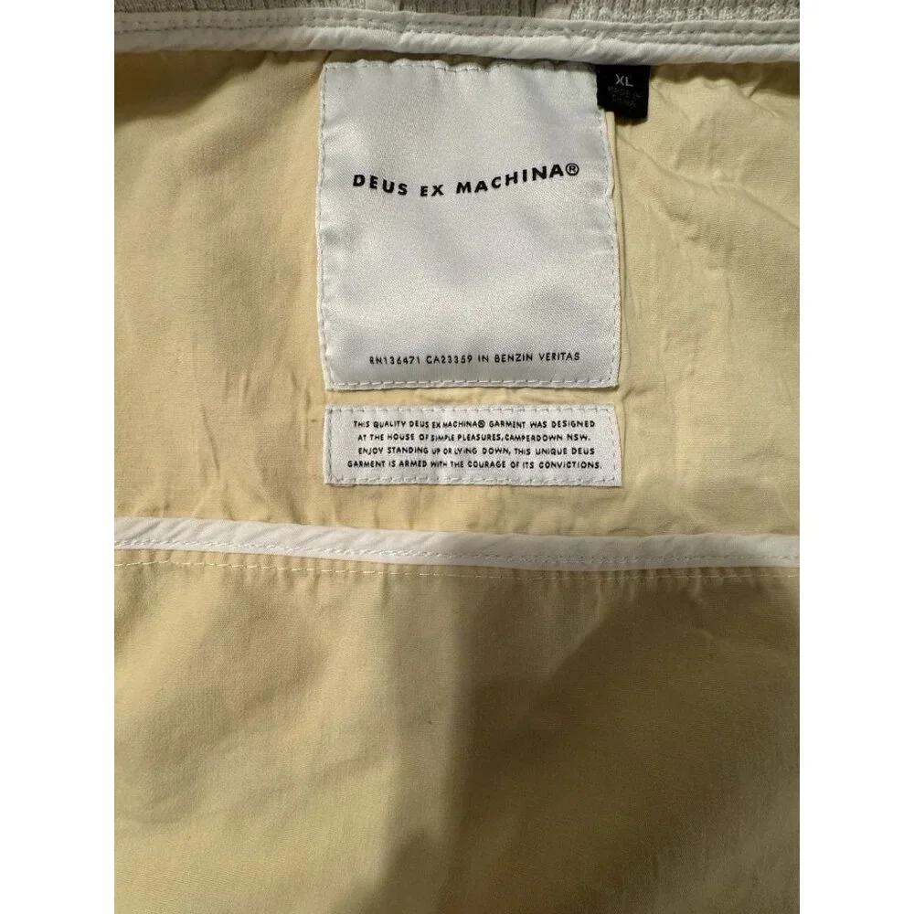 DEUS EX MACHINA GARTH BOMBER JACKET Sz XL Jaguar Patch Full Zip White - Picture 8 of 13